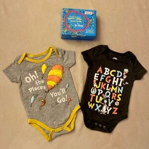 Dr. Seuss Baby Bundle - Set of 2 Onesies and 4 Board Books